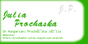 julia prochaska business card